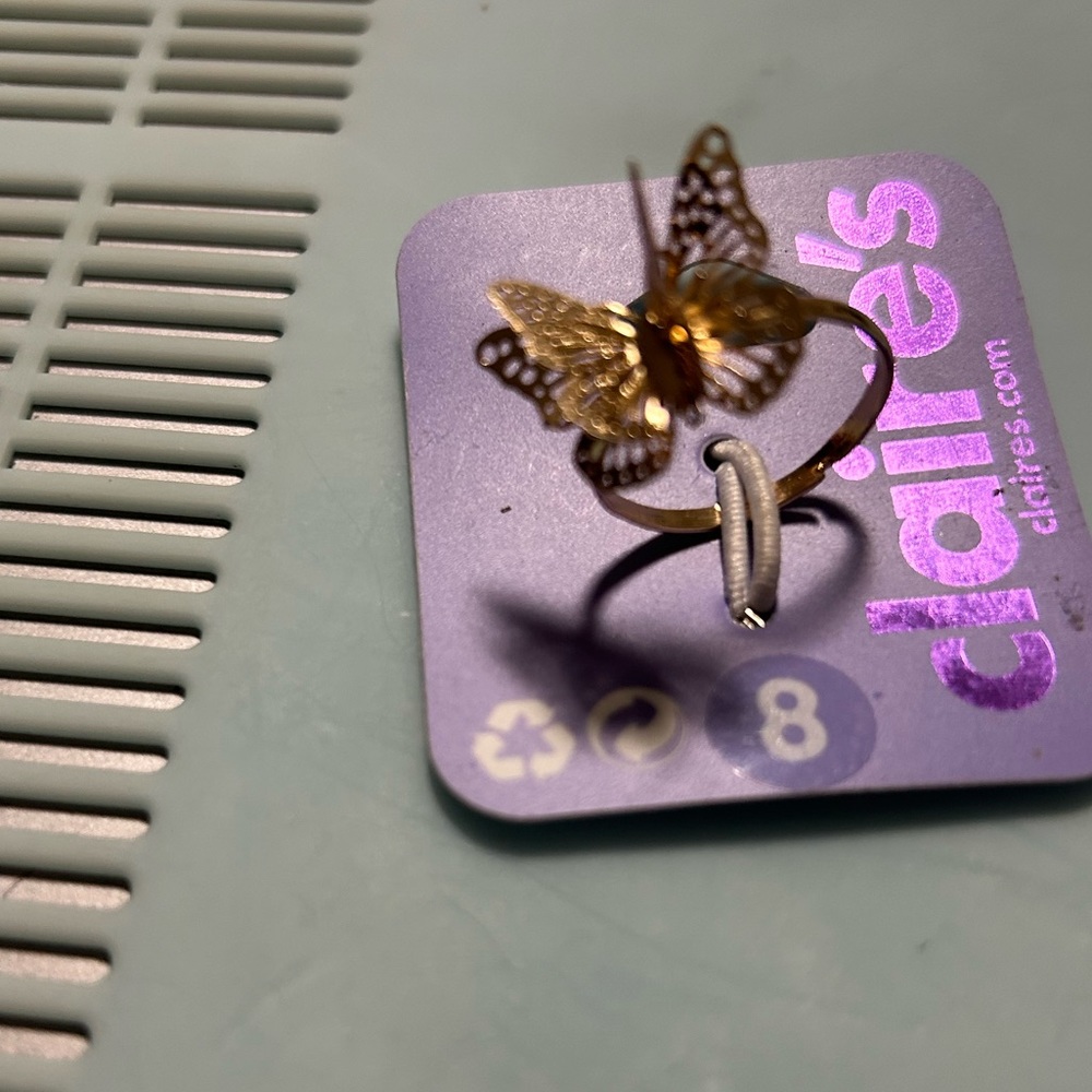 Claire gold butterfly Brand New ring size 8